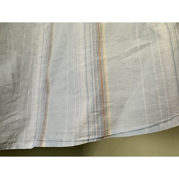 Tommy Bahama blue Stripe Button Collar Cotton Dress Shirt size large ***FLAW*** - Picture 12 of 14